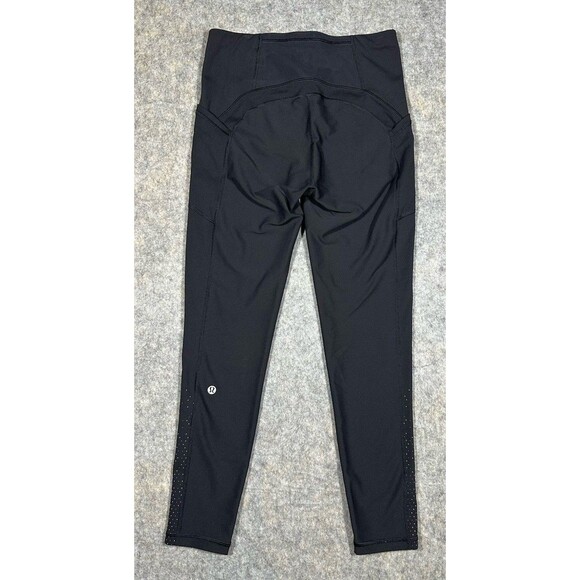 Lululemon Tightest Stuff Tight Women’s 6 Black Luxtreme Reflective Yoga Gym - Picture 2 of 6